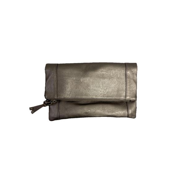 Women’s Cato Metallic Bronze Magnetic Fold Clutch/Purse With Zippered Closure. - Picture 1 of 9